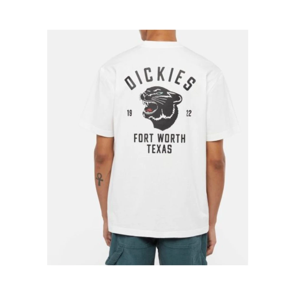 Dickies Heren Panther Tee Korte Mouw White Heren