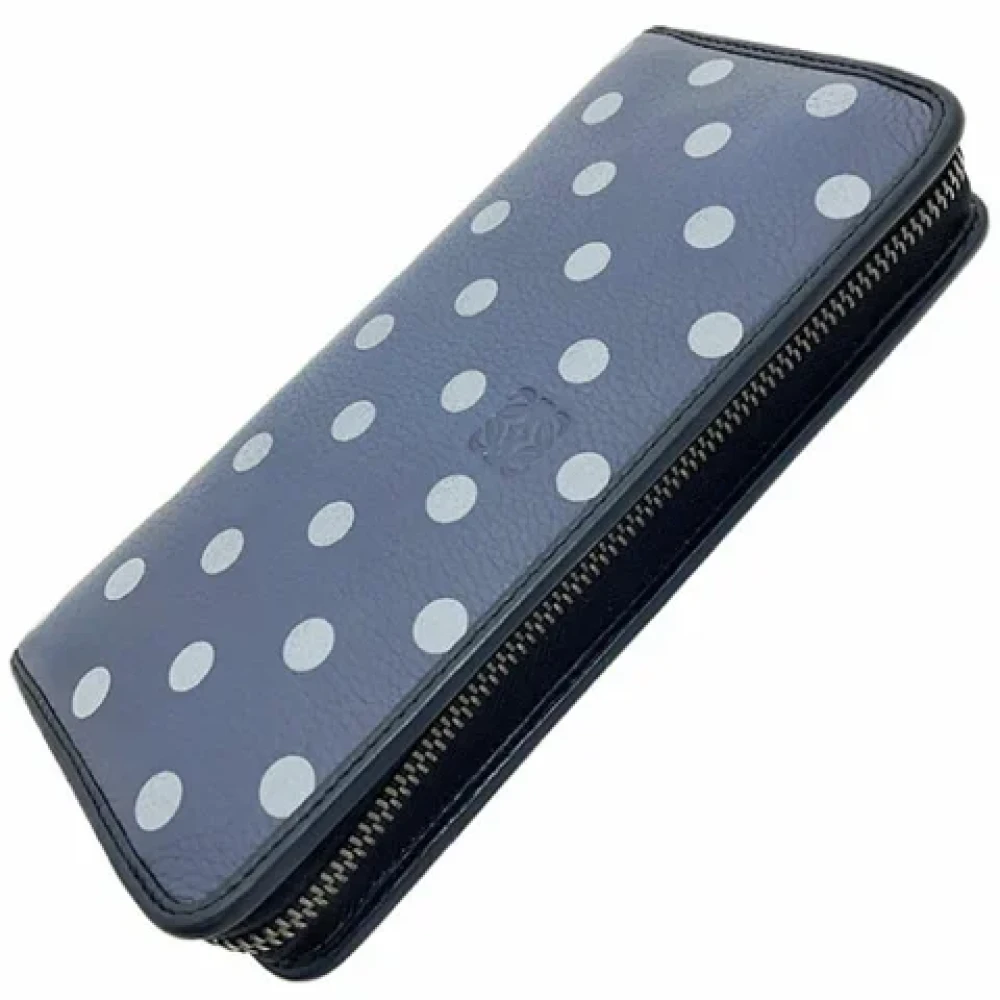 Loewe Pre-owned Leather wallets Blue Dames