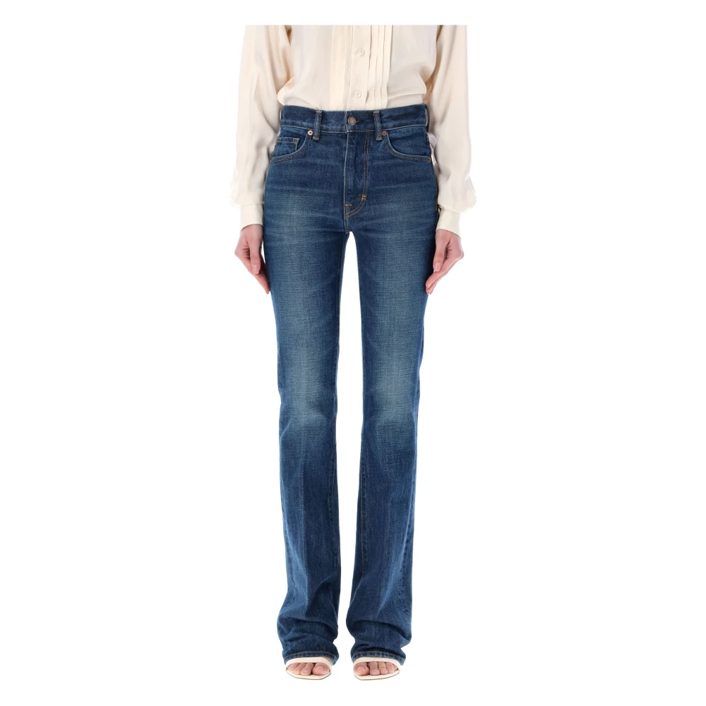 Steinvasket Flared Jeans