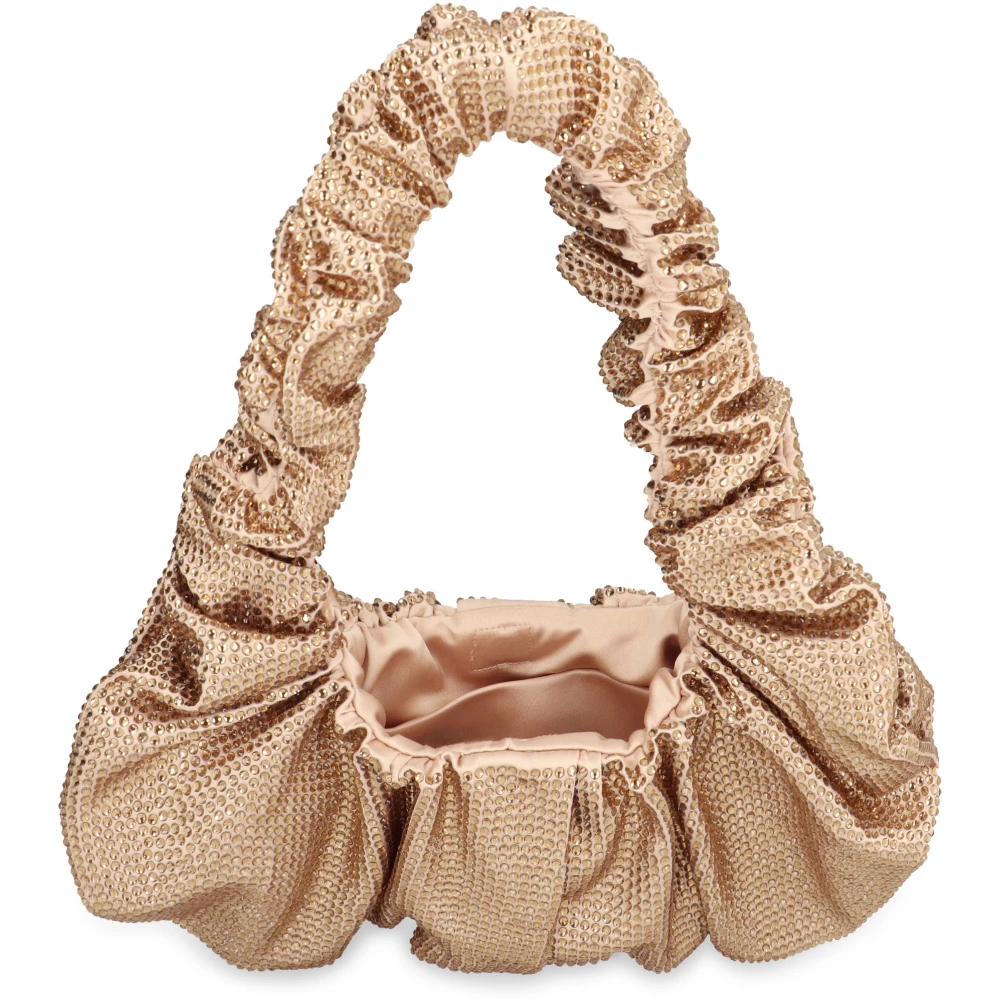 Giuseppe Di Morabito Tas met kristallen en magnetische sluiting Yellow Dames