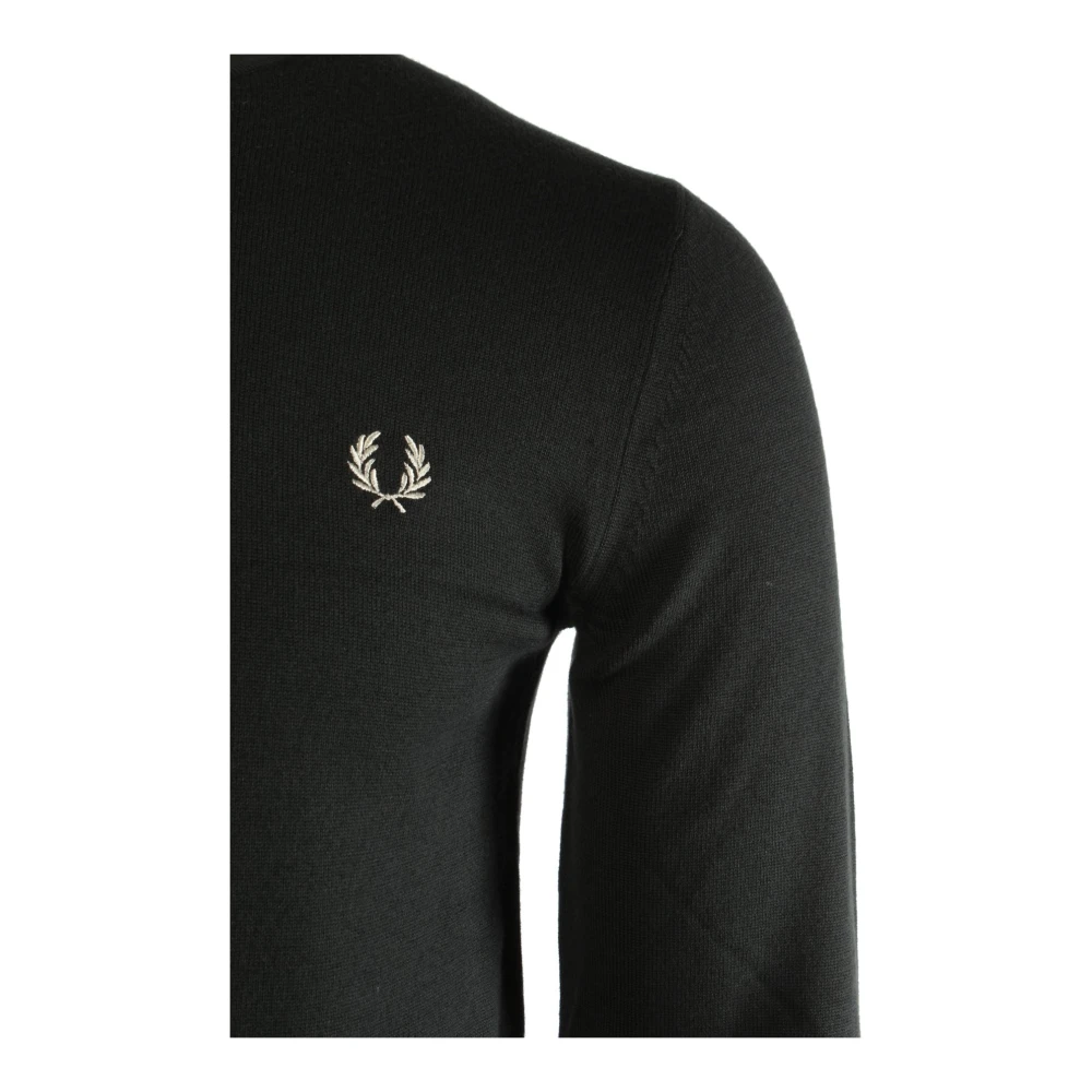 Fred Perry Groene Wol Katoen Trui Green Heren