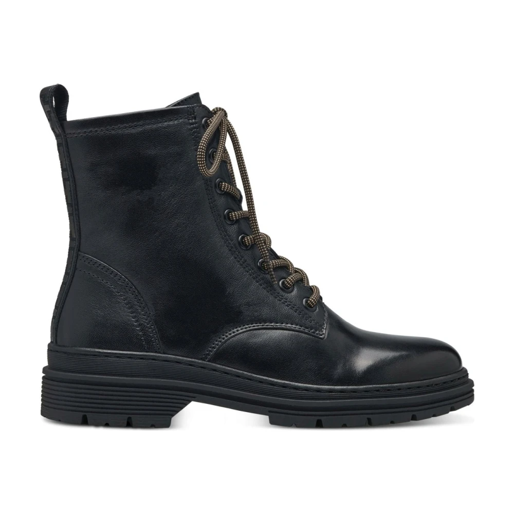 Tamaris Women's Black Lace-Up Ankle Boots - Lace-Up Boots - 7 Uk - Shoes