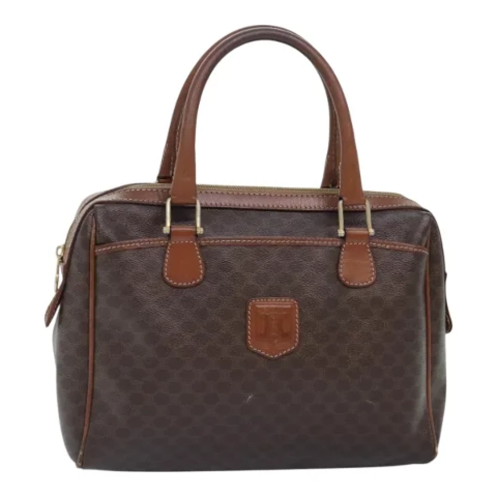 Celine Vintage Pre-owned Canvas handbags Brown Dames