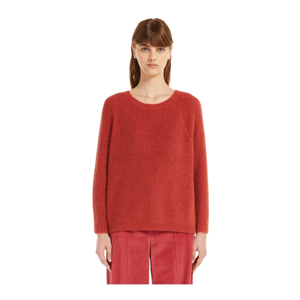 Max Mara Weekend Mohair Stickad Tröja Red, Dam