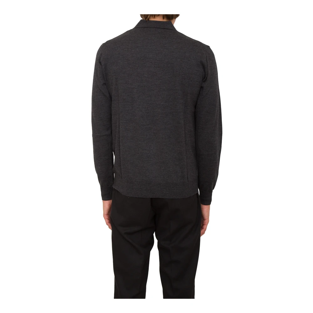Paolo Pecora Grijze Polo Shirt Klassieke Stijl Gray Heren