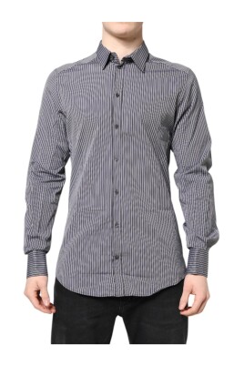 chemise-formelle-a-rayures-noires-et-blanches