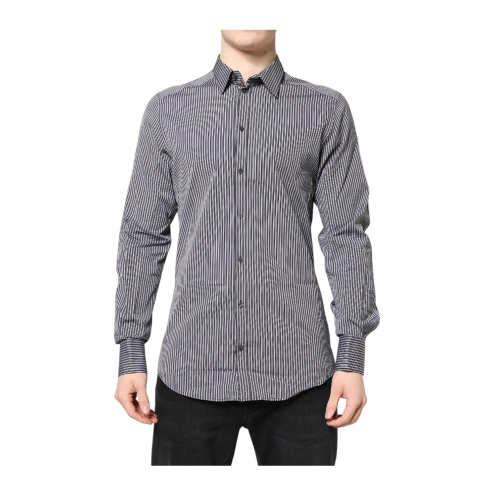 Dolce & Gabbana Men's Black Casual Shirts, S, & White Striped Formal Shirt