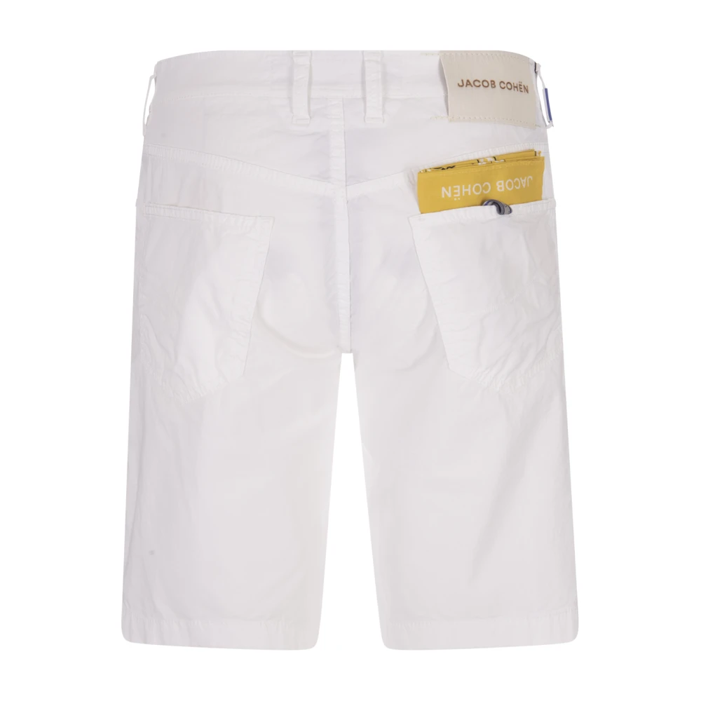 Jacob Cohën Witte Bermuda Shorts van Katoenmix met Mid-Rise Taille White Heren