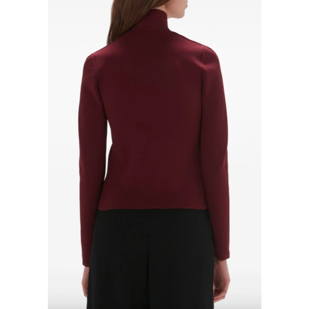 JW Anderson Burgundy Zip-Up Cardigan Red Dames