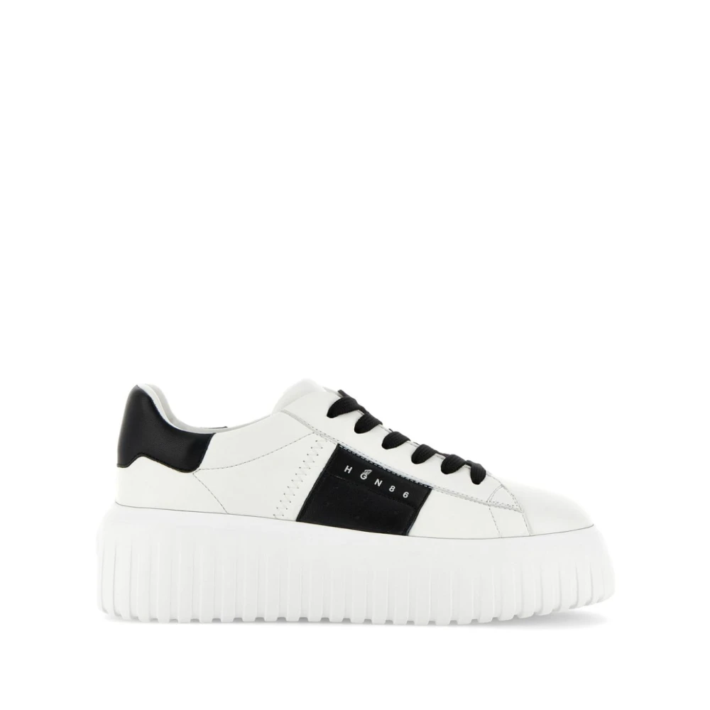 Hogan Witte Platte Sneakers Dames Schoenen