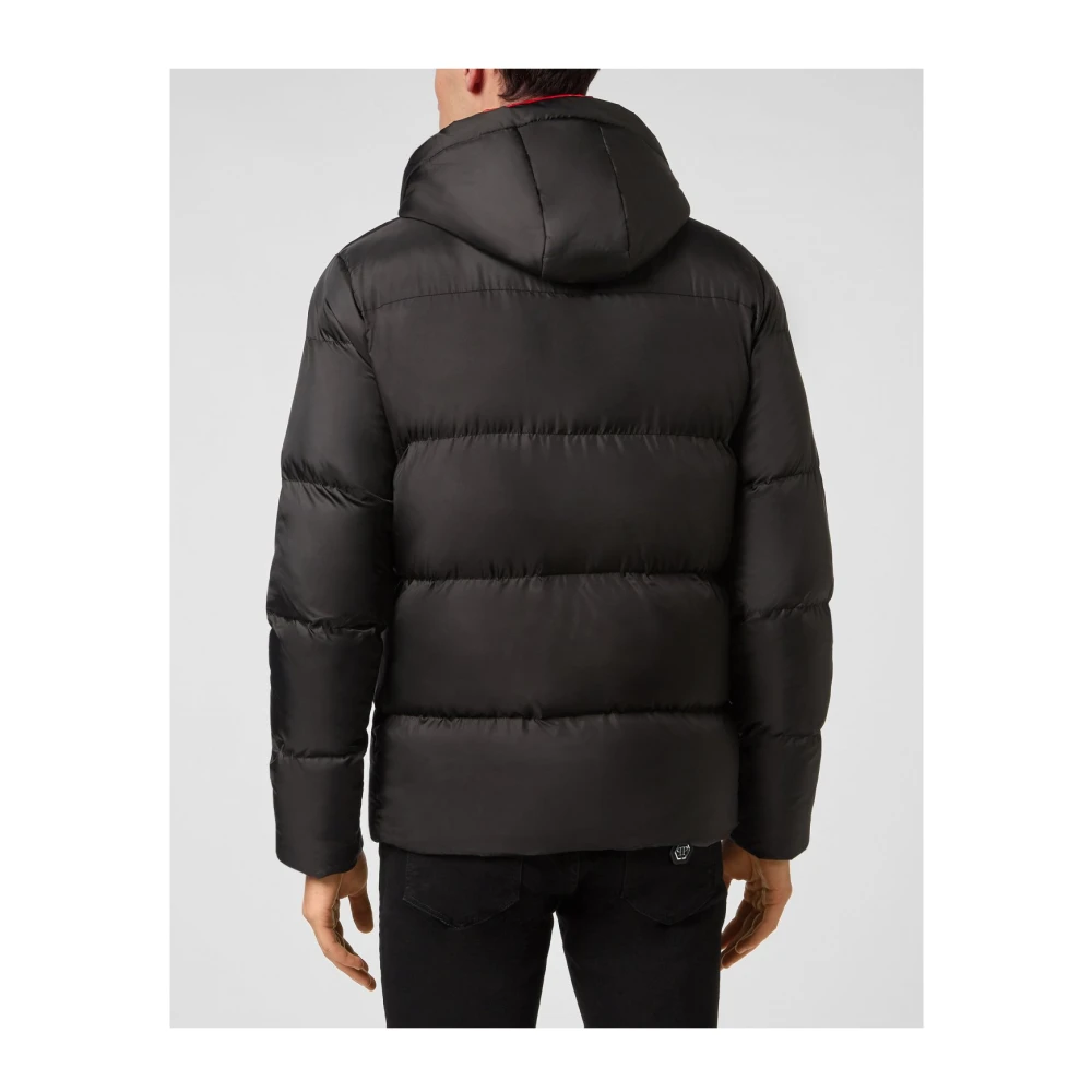 Philipp Plein Iconische Hooded Pufferjas Zwart Black Heren