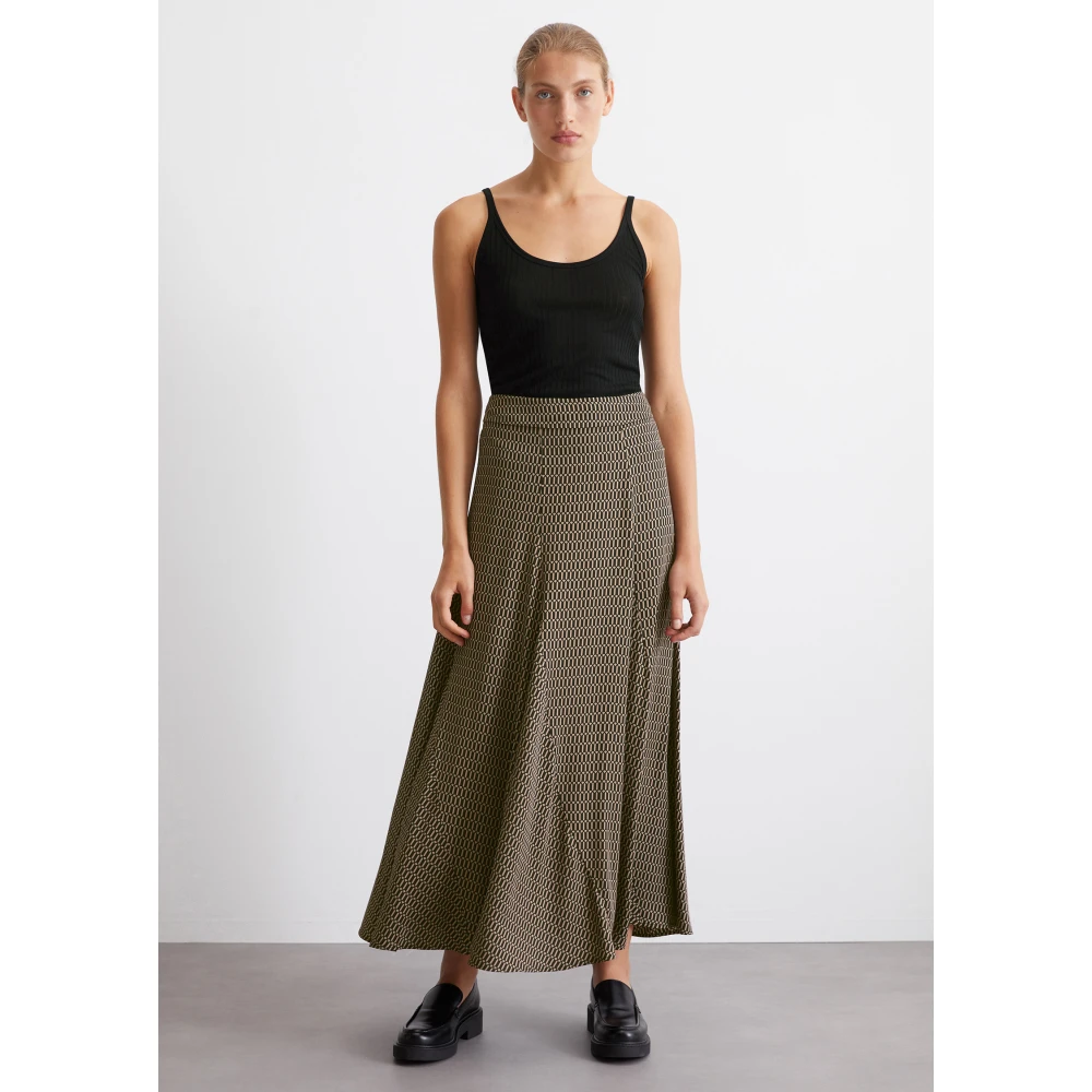 Marc O'Polo Relaxte maxi print rok Beige Dames