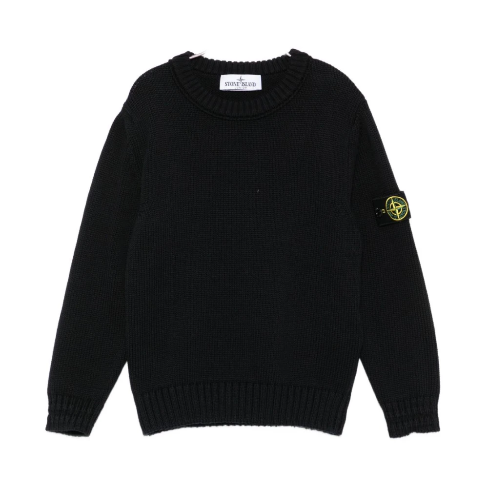 Stone Island Black Stylish Nero Jumper Aw25 - Male - Kids Knitwear - 8 Y - Kids