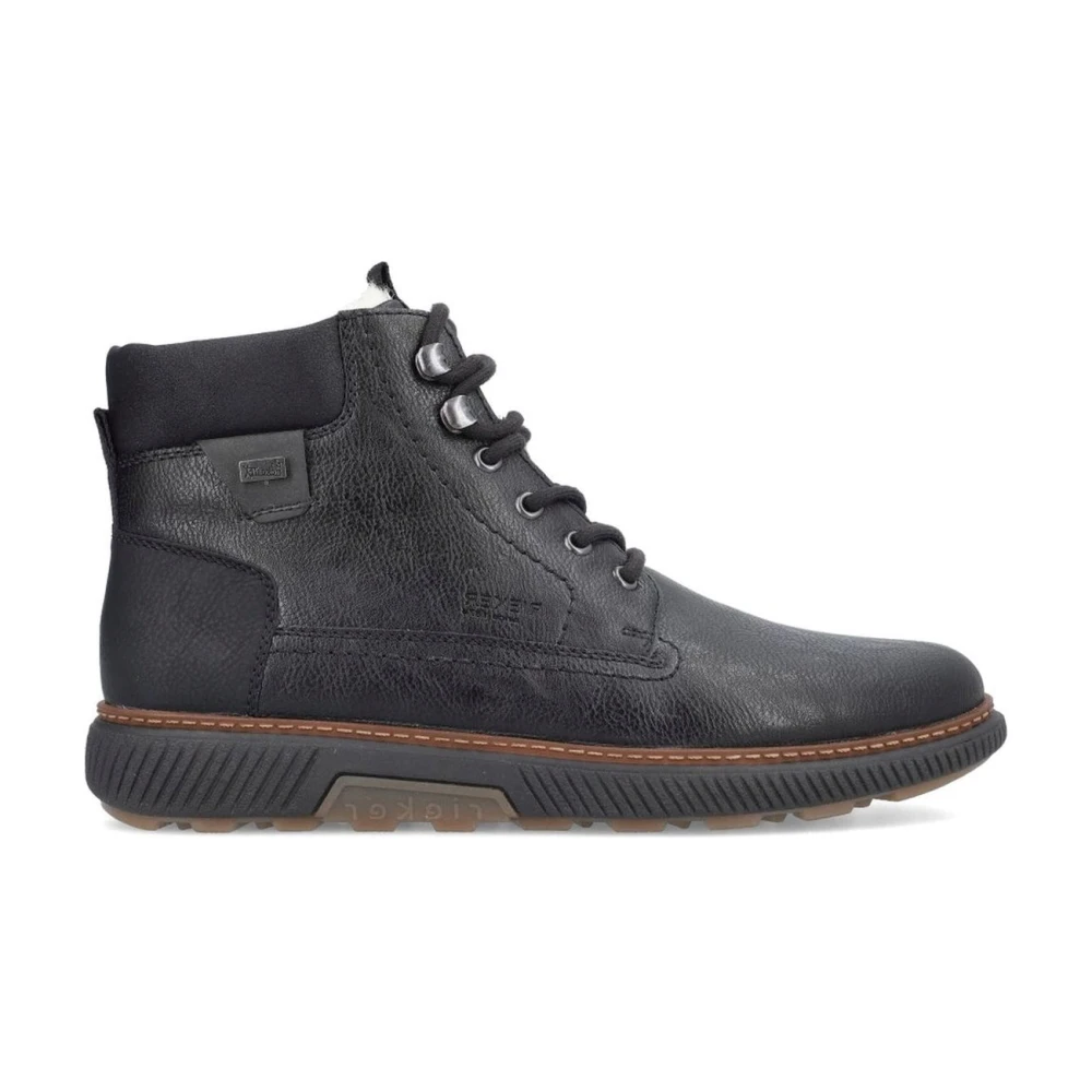 Rieker Men's Black Lace-Up Boots, 7 Uk, Lace-Up Ankle Boots