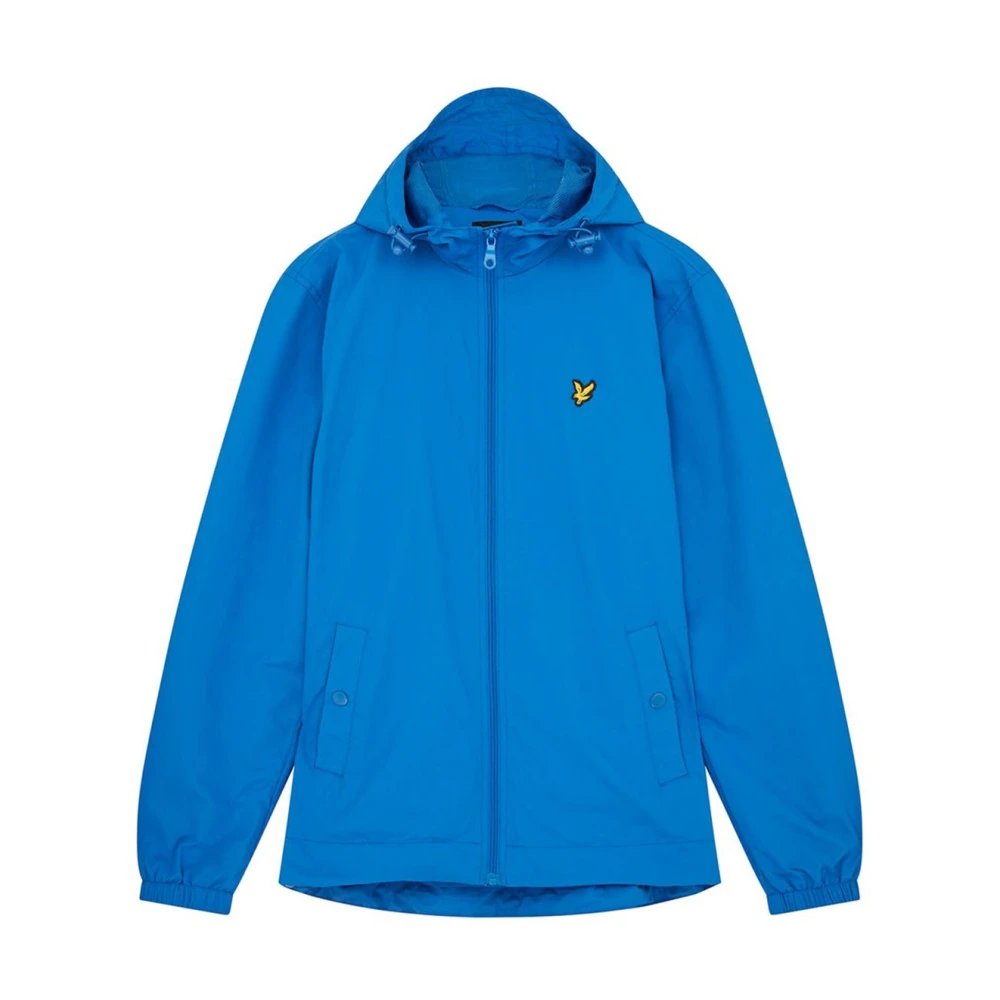 Lyle & Scott Blå Dragkedja Huva Jacka Vår/Sommar 2024 Blue, Herr