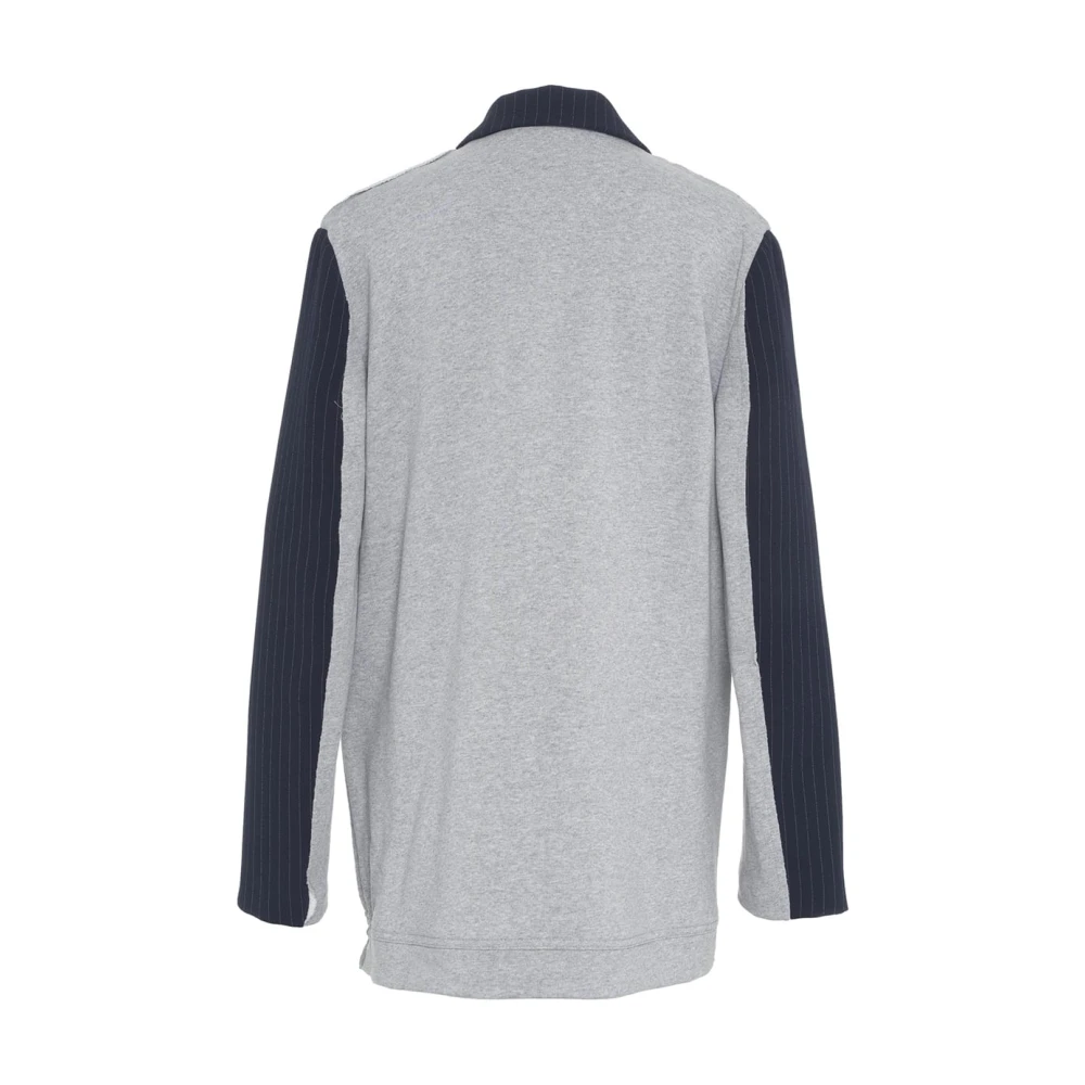 Ottod'Ame Blauwe Single-Breasted Blazer met Pinstripes Blue Dames