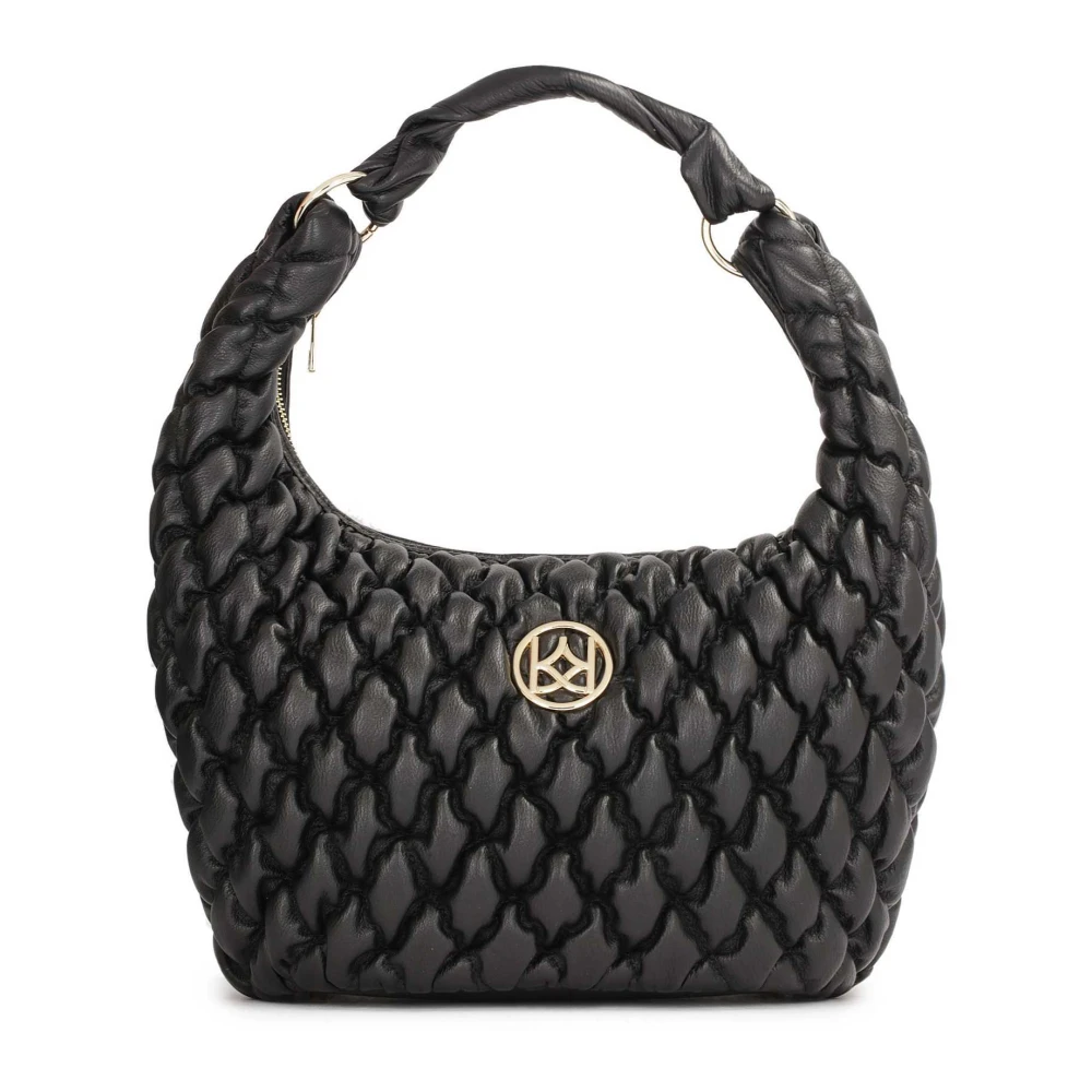Kazar Grote schoudertas met gewatteerd patroon Black Dames