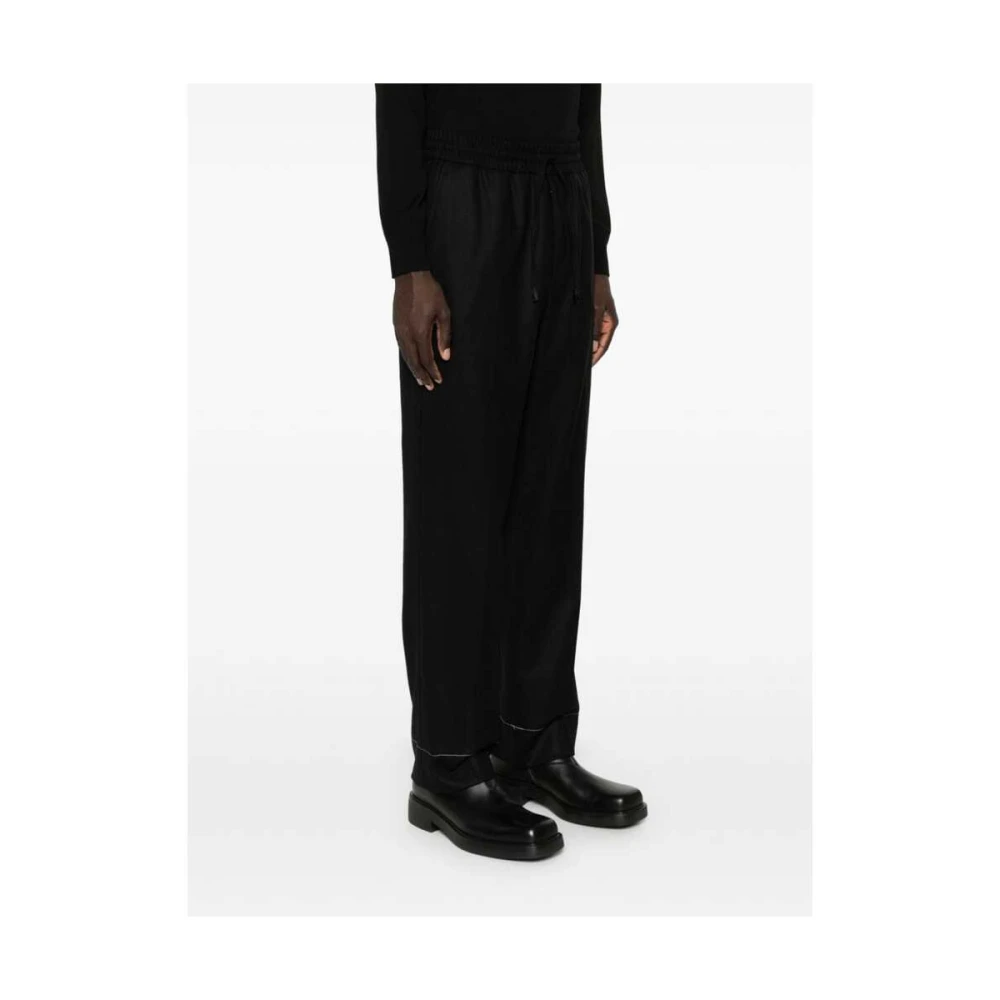 Brioni Zwarte Katoenen Tapered Leg Broek Black Heren