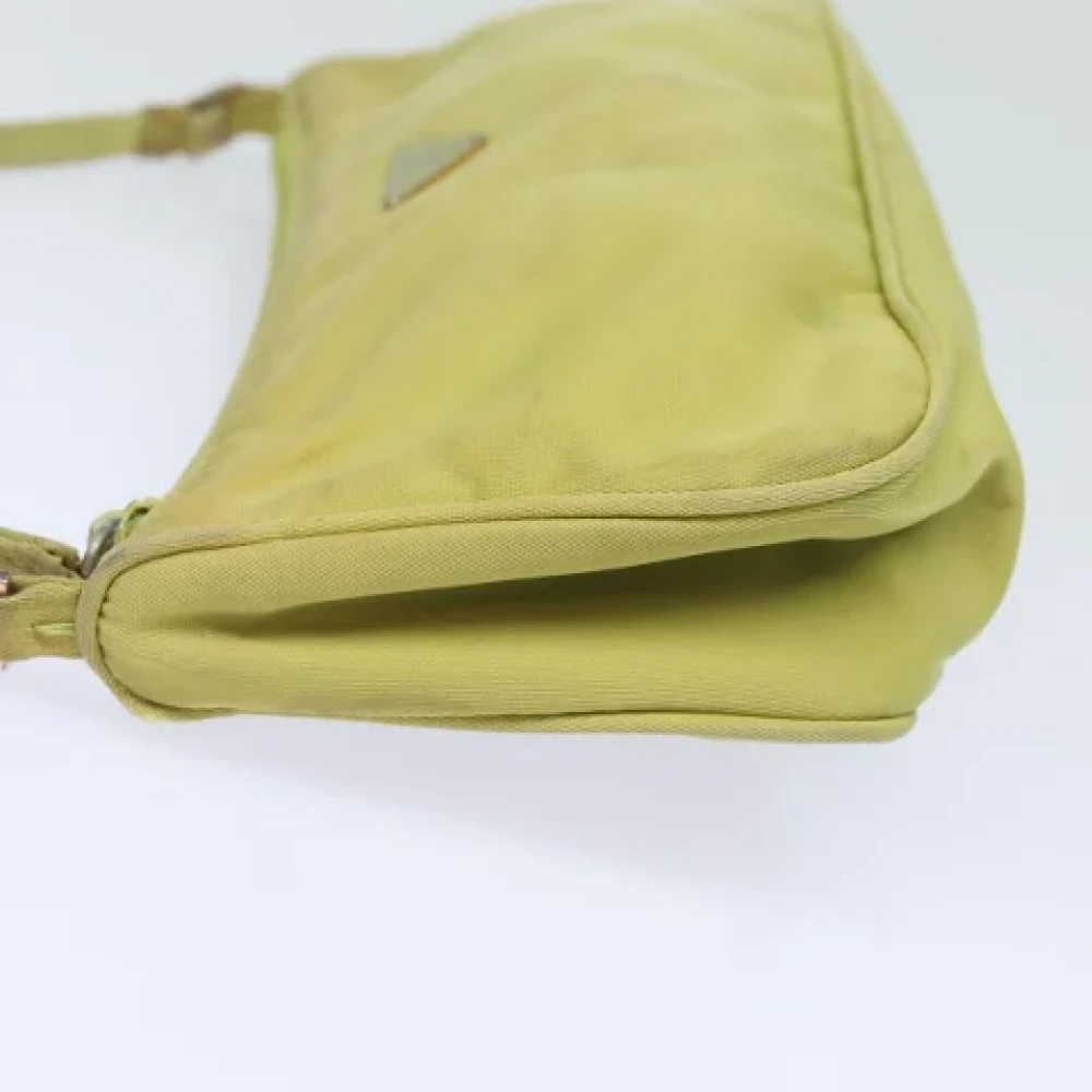 Prada Vintage Pre-owned Nylon pouches Yellow Dames