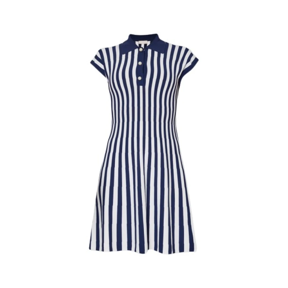 Liu Jo Gestreepte Wijdvallende Jurk Blue Dames