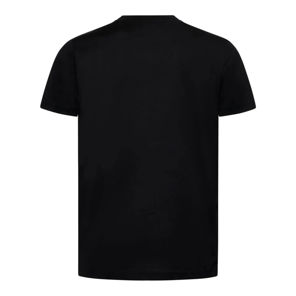 Low Brand Zwarte katoenen T-shirt met ronde hals Black Heren
