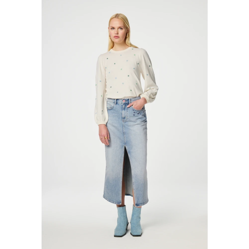 Fabienne Chapot Bloemenprint Pullover Trui White Dames