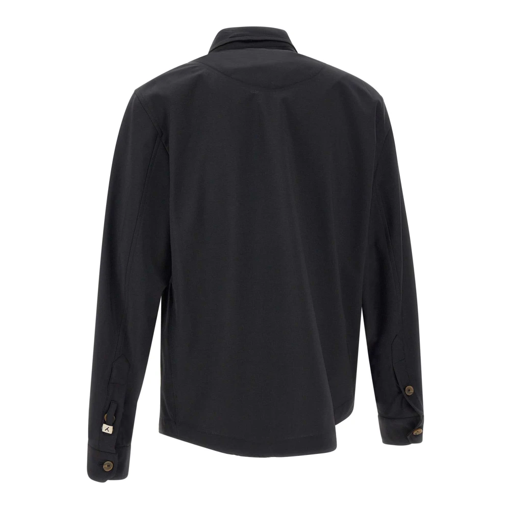 Myths Zwarte Combat Wol Jas Shirt Ontwerp Black Heren