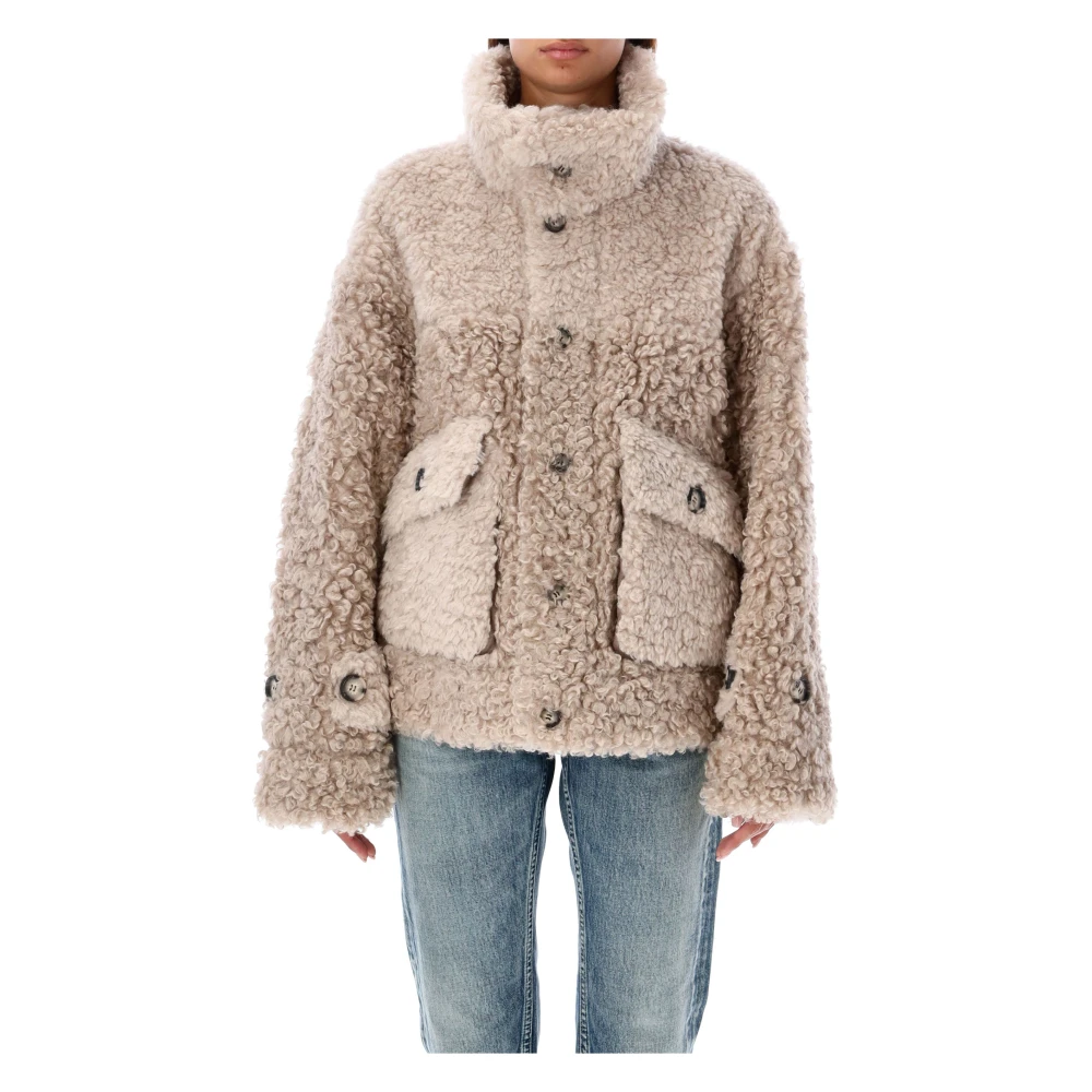 Urbancode Reversible Shearling Peacot Outerwear Beige Dames