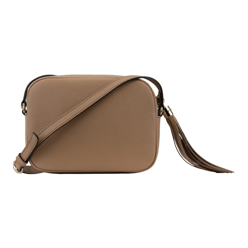 Gucci Leren Crossbody Tas met Rits Yellow Dames