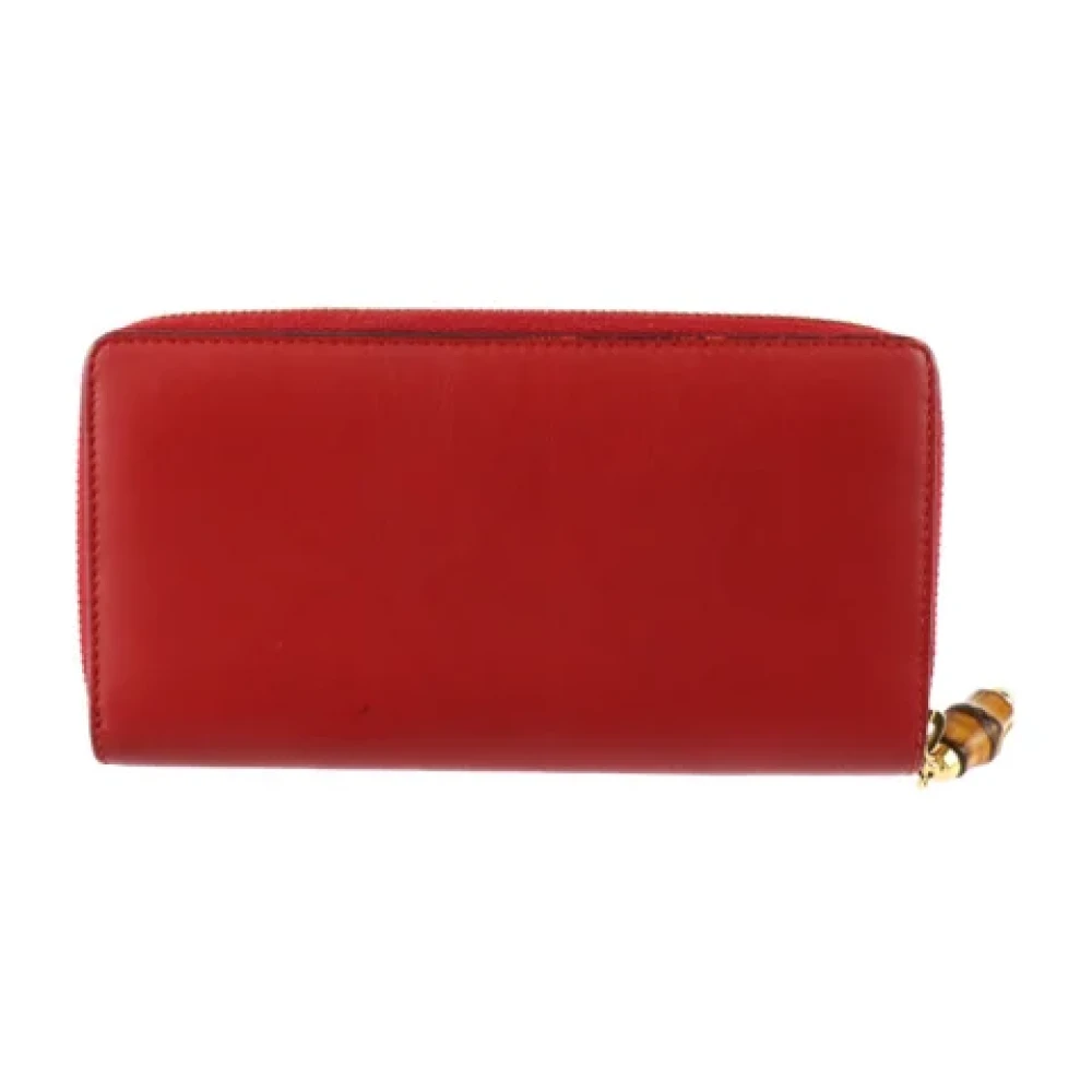 Gucci Vintage Pre-owned Leather wallets Red Dames