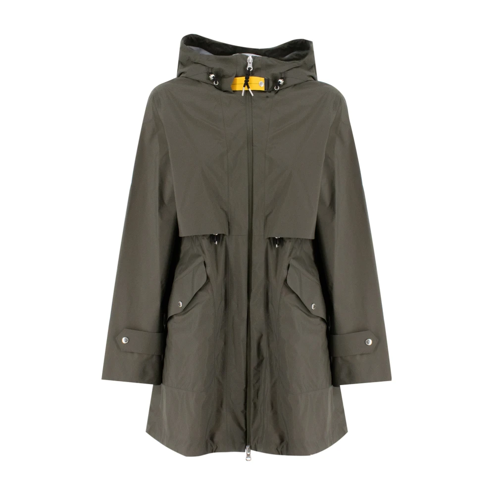 Parajumpers Parka met trekkoord en gele patch Gray Dames