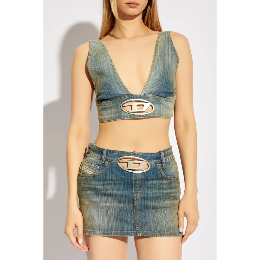Diesel Top `De-Elly-S` Blue Dames