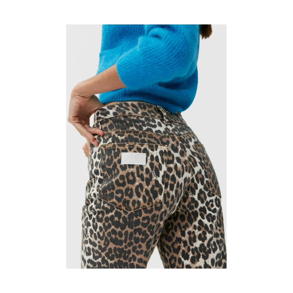 Ganni Cropped spijkerbroek Brown Dames