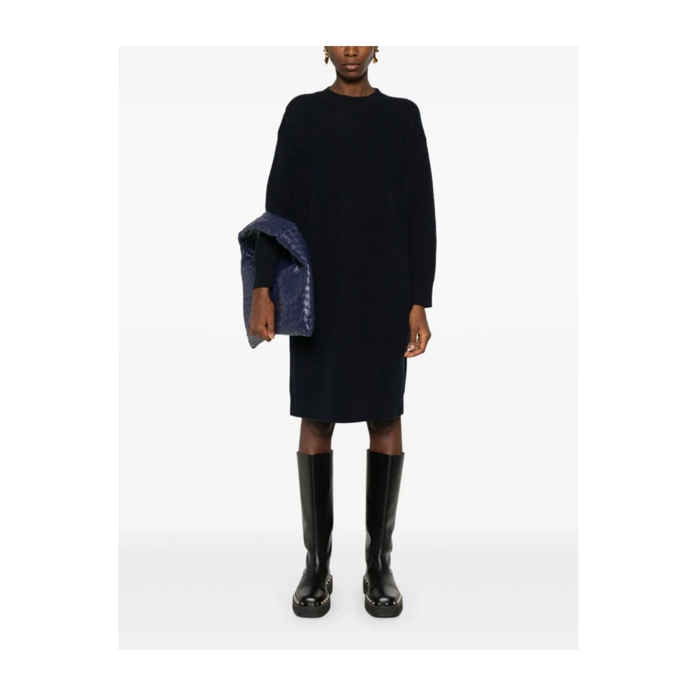 Fabiana Filippi Zwarte Midi Jurk met Open Design Black Dames