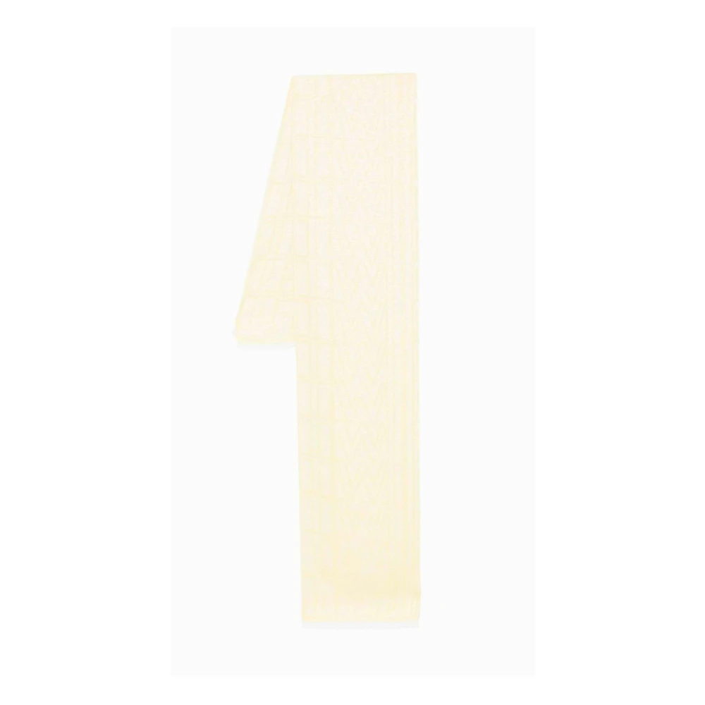 Twinset Gouden Jacquard Franje Rechthoekig Ontwerp Yellow Dames