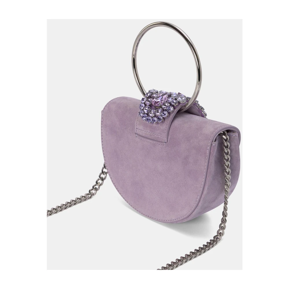 Alma en Pena Maan Flap Clutch Tas Purple Dames