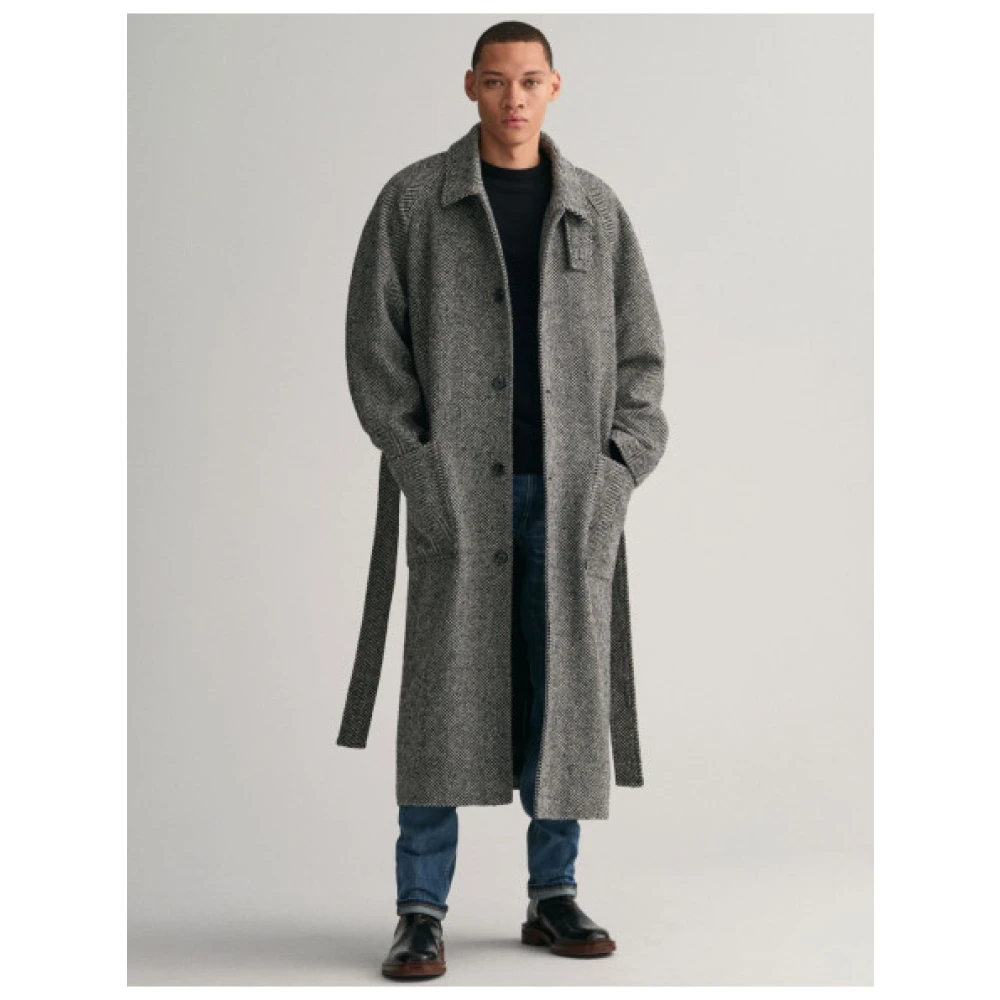 Gant Ultra Fijne Wol Ronde Hals Trui Black Heren
