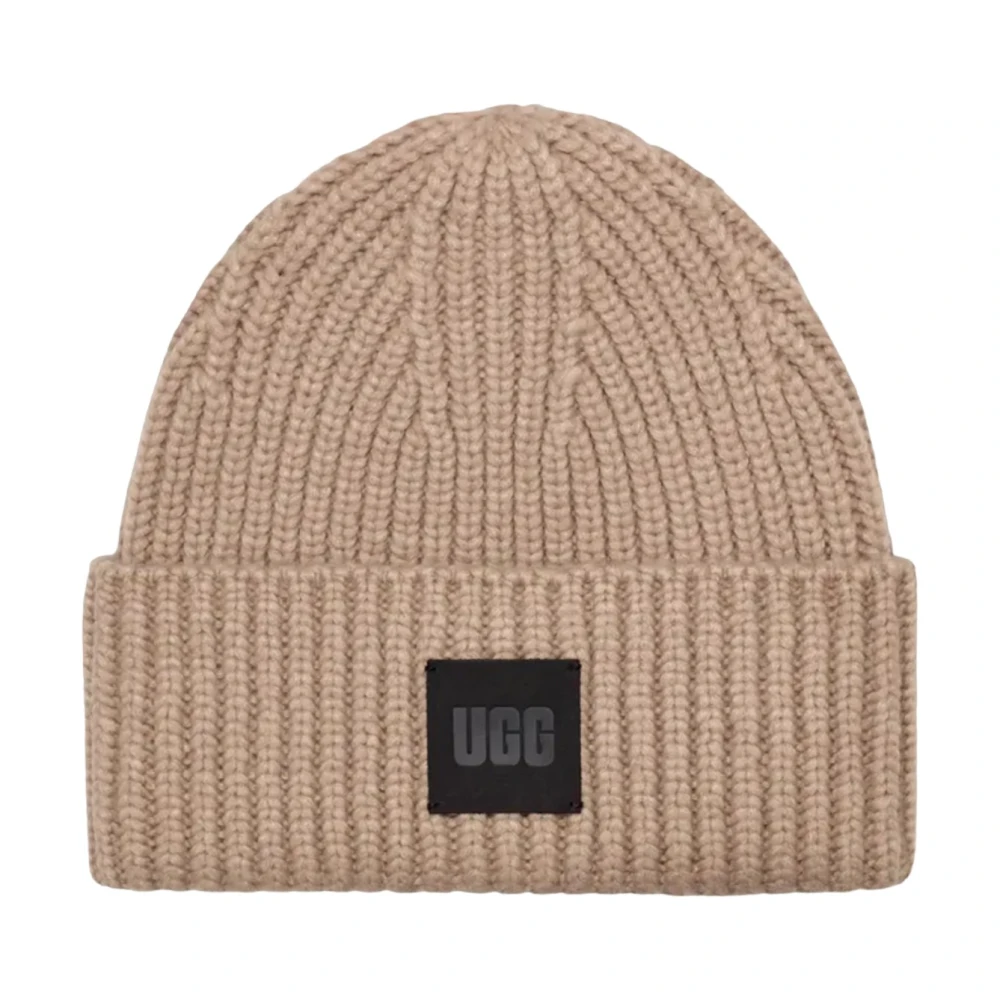 Ugg Chunky Rib Beanie Hat Beige Dames