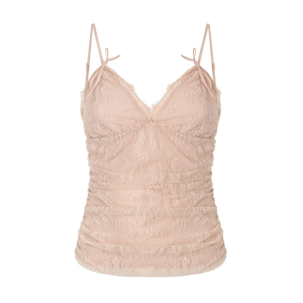 Pinko Women's Beige Fragola Top - Sleeveless Tops - M - Tops