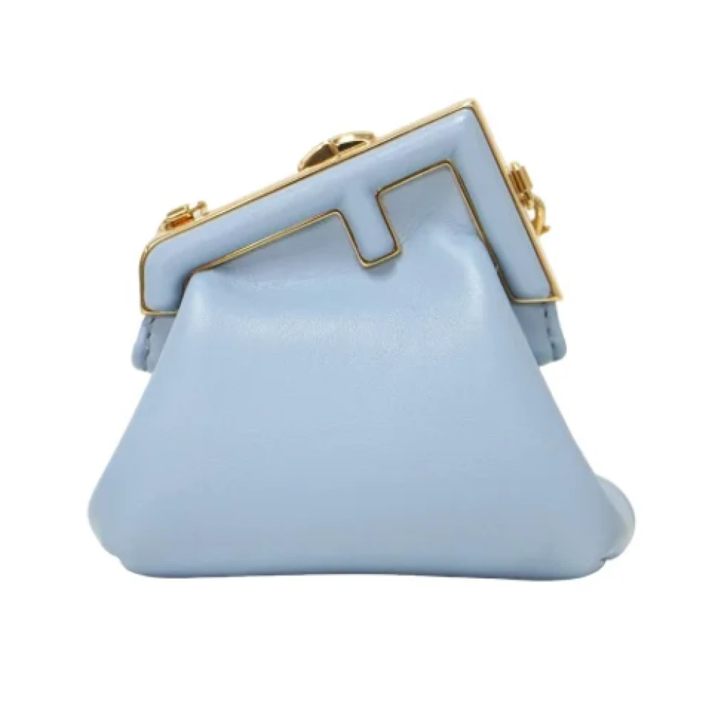 Fendi Vintage Pre-owned Leather clutches Blue Dames
