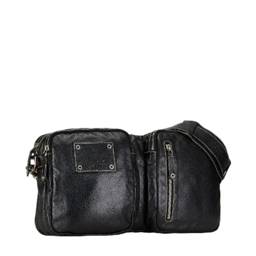 Gucci Vintage Pre-owned Leather crossbody-bags Black Dames