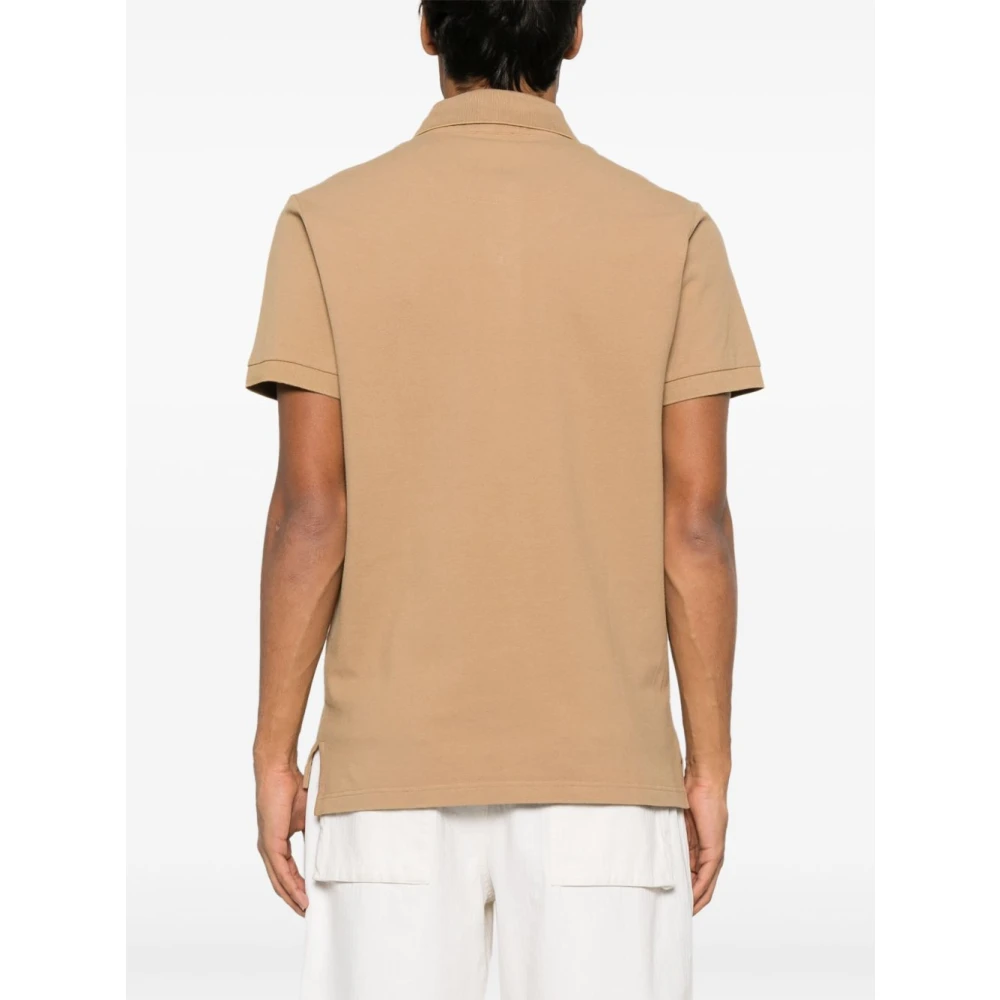 ETRO Bruine Polo Shirt Korte Mouw Beige Heren
