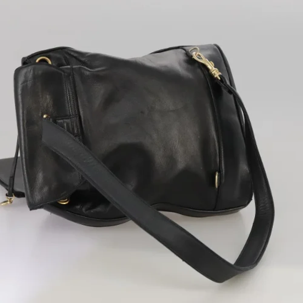 Chanel Vintage Pre-owned Leather crossbody-bags Black Dames