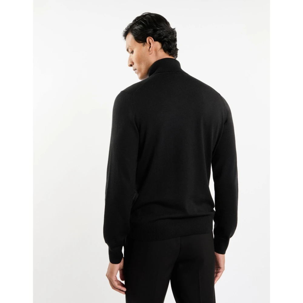 Fay Wollen Dolcevita Trui Black Heren