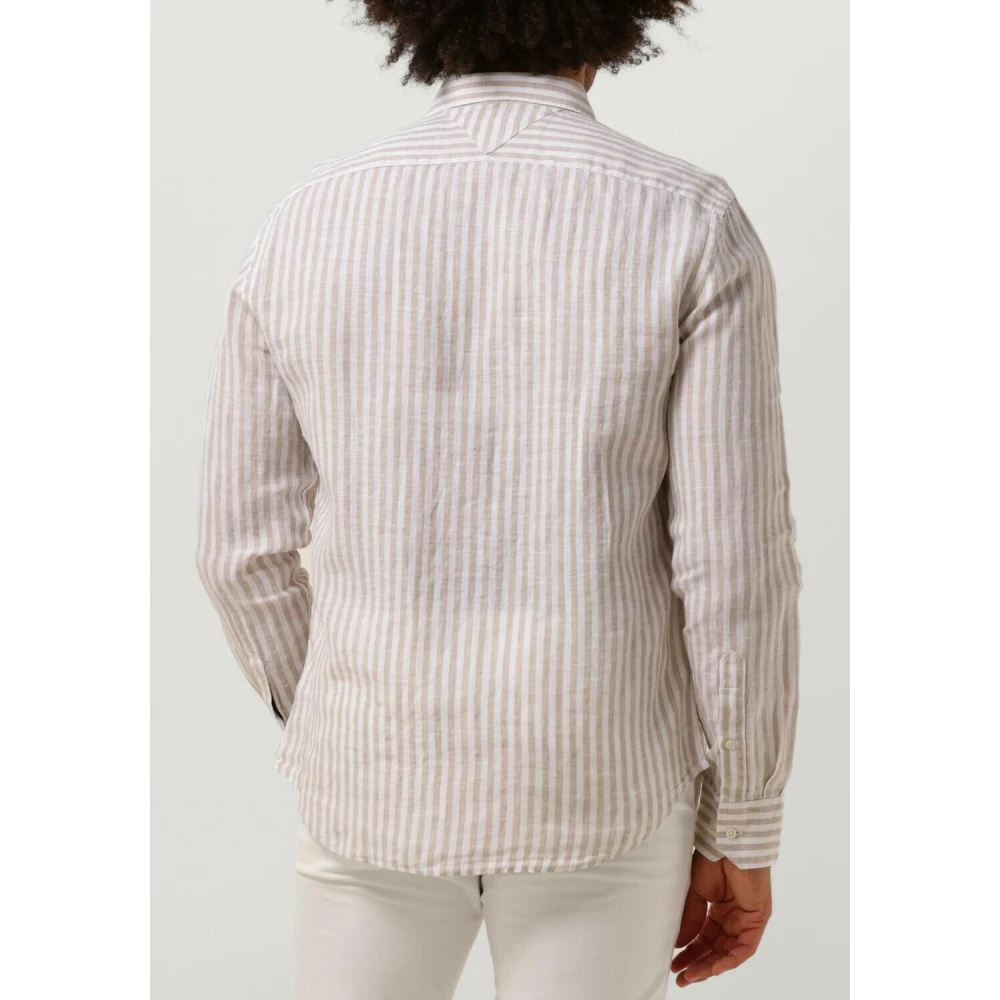 Tommy Hilfiger Gestreept Linnen Overhemd Multicolor Heren