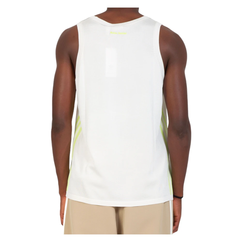Adidas Gebreid Vest in Semifrozen Geel Krijtwit White Heren