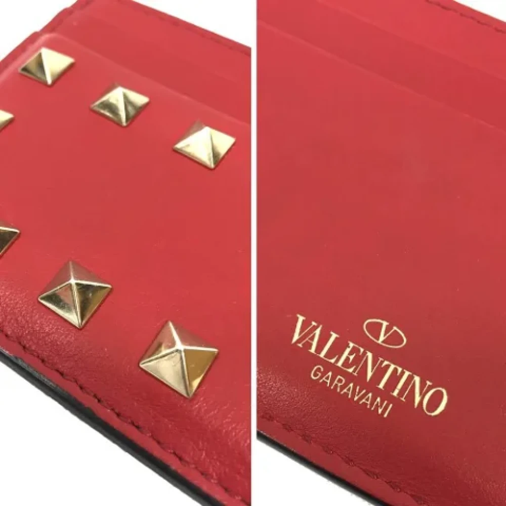 Valentino Vintage Pre-owned Leather wallets Red Dames