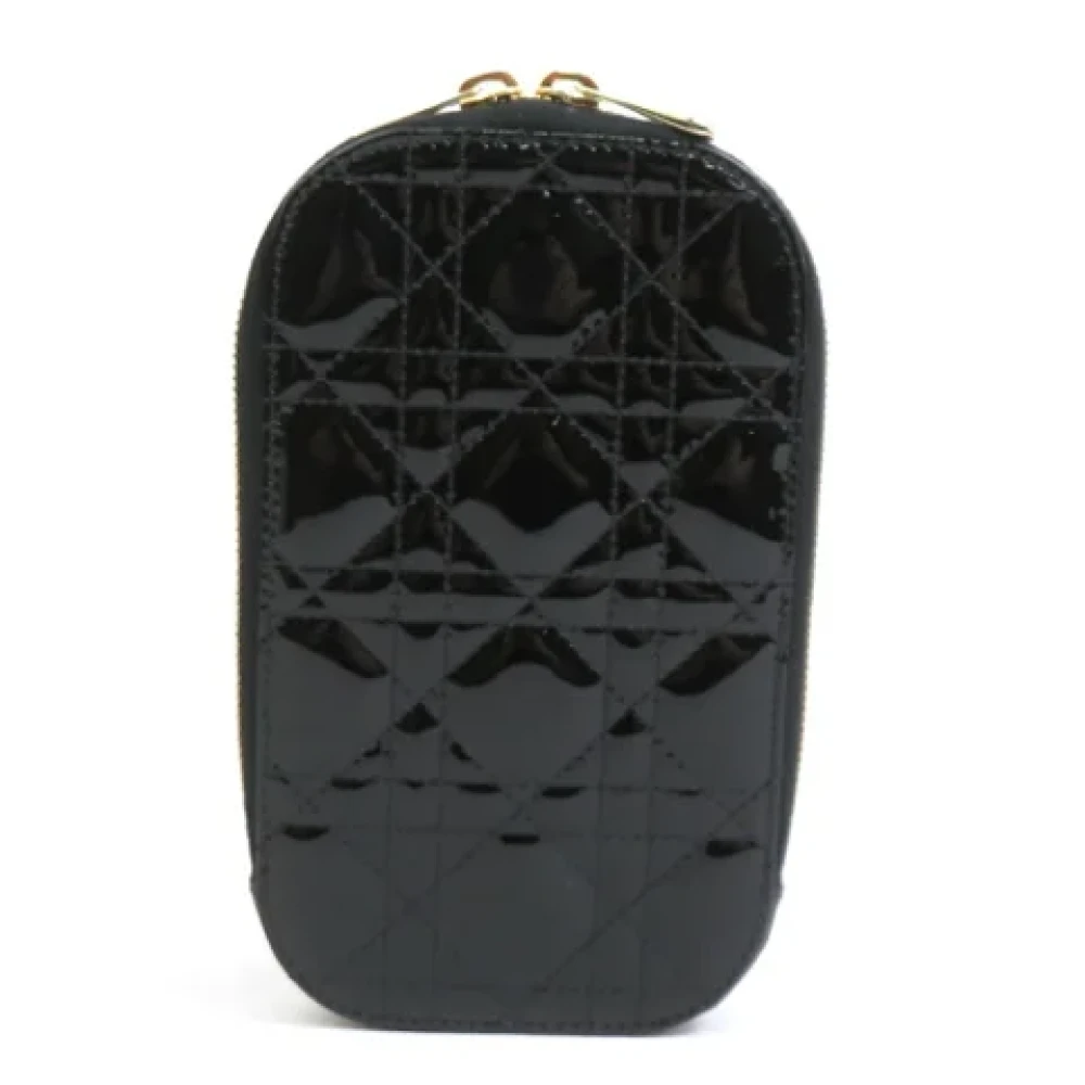 Dior Vintage Pre-owned Leather wallets Black Dames