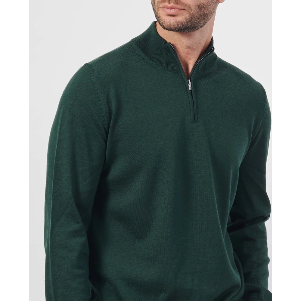 Hugo Boss Groene V-hals Trui Exclusieve Details Green Heren