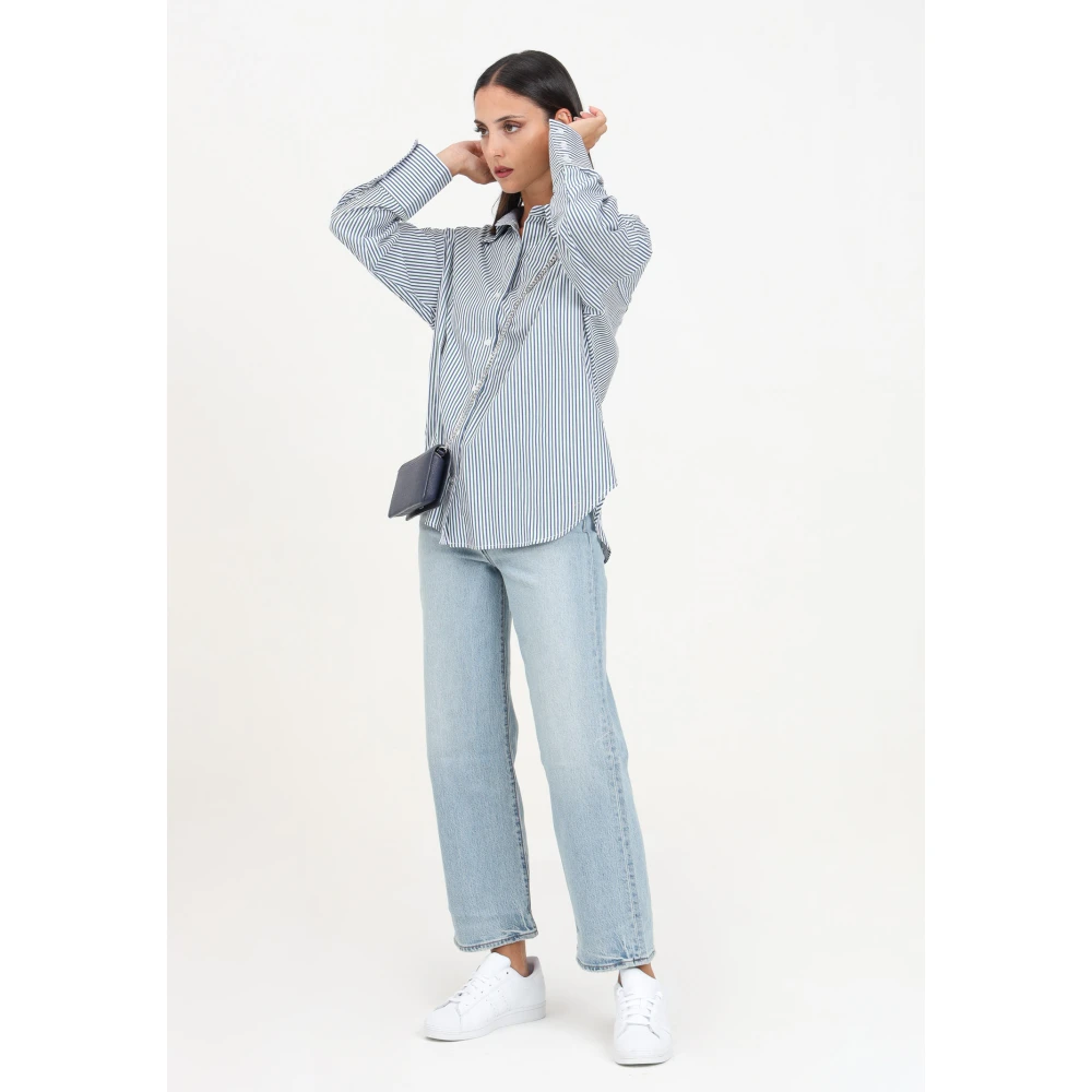 Levi's Ribcage Straight Ankle Jeans Blue Dames
